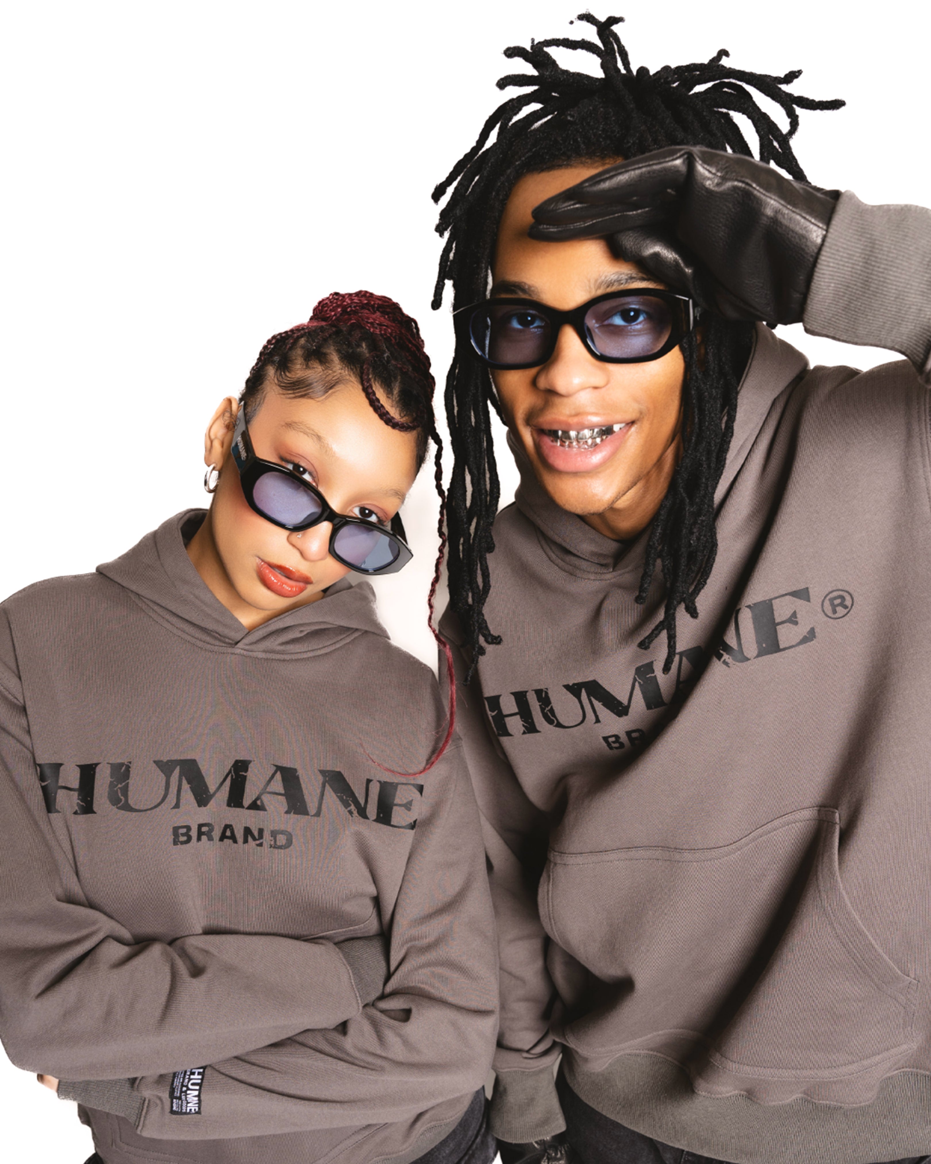HUMANE BRAND® Graphite Grey Logo Hoodie