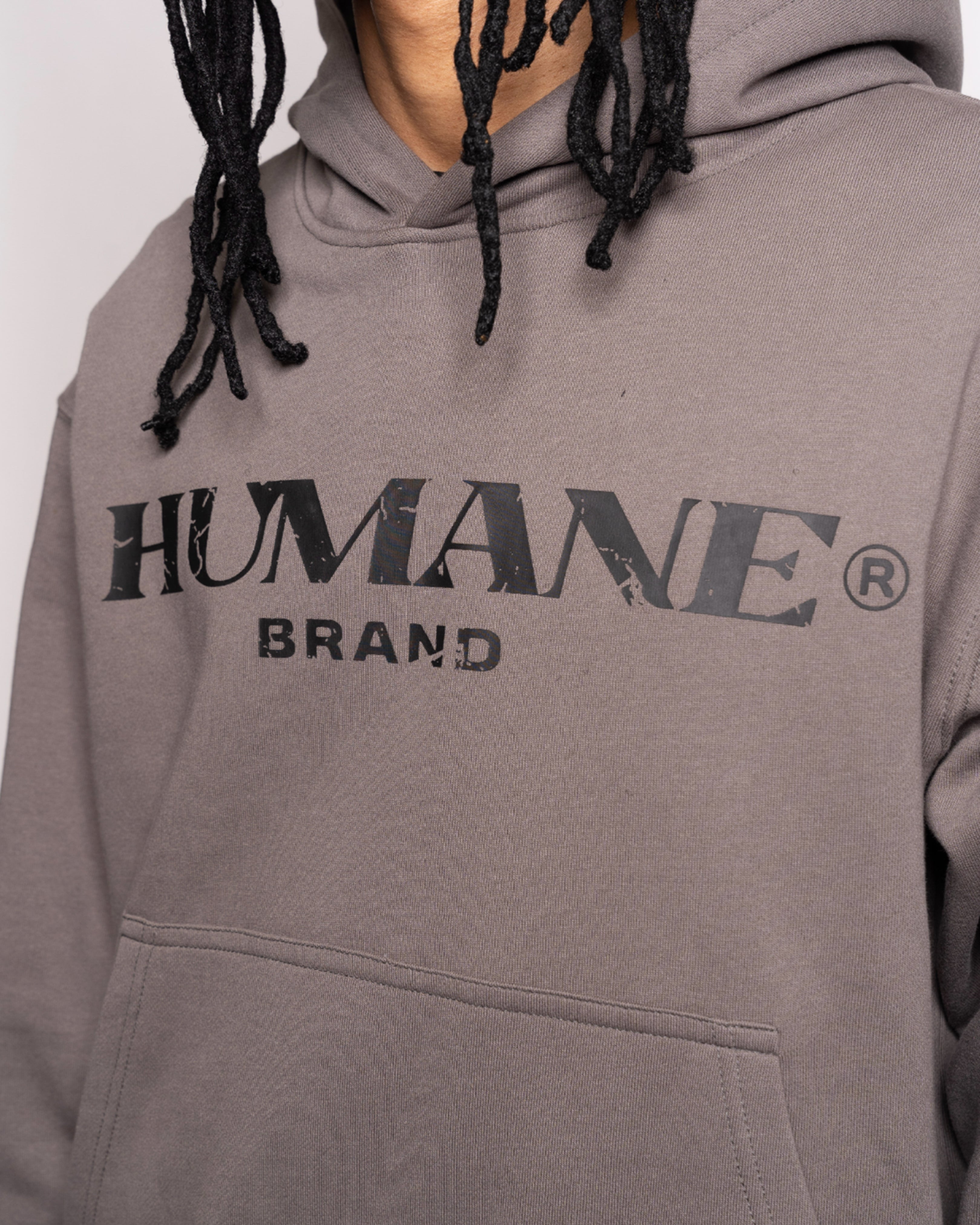 HUMANE BRAND® Graphite Grey Logo Hoodie