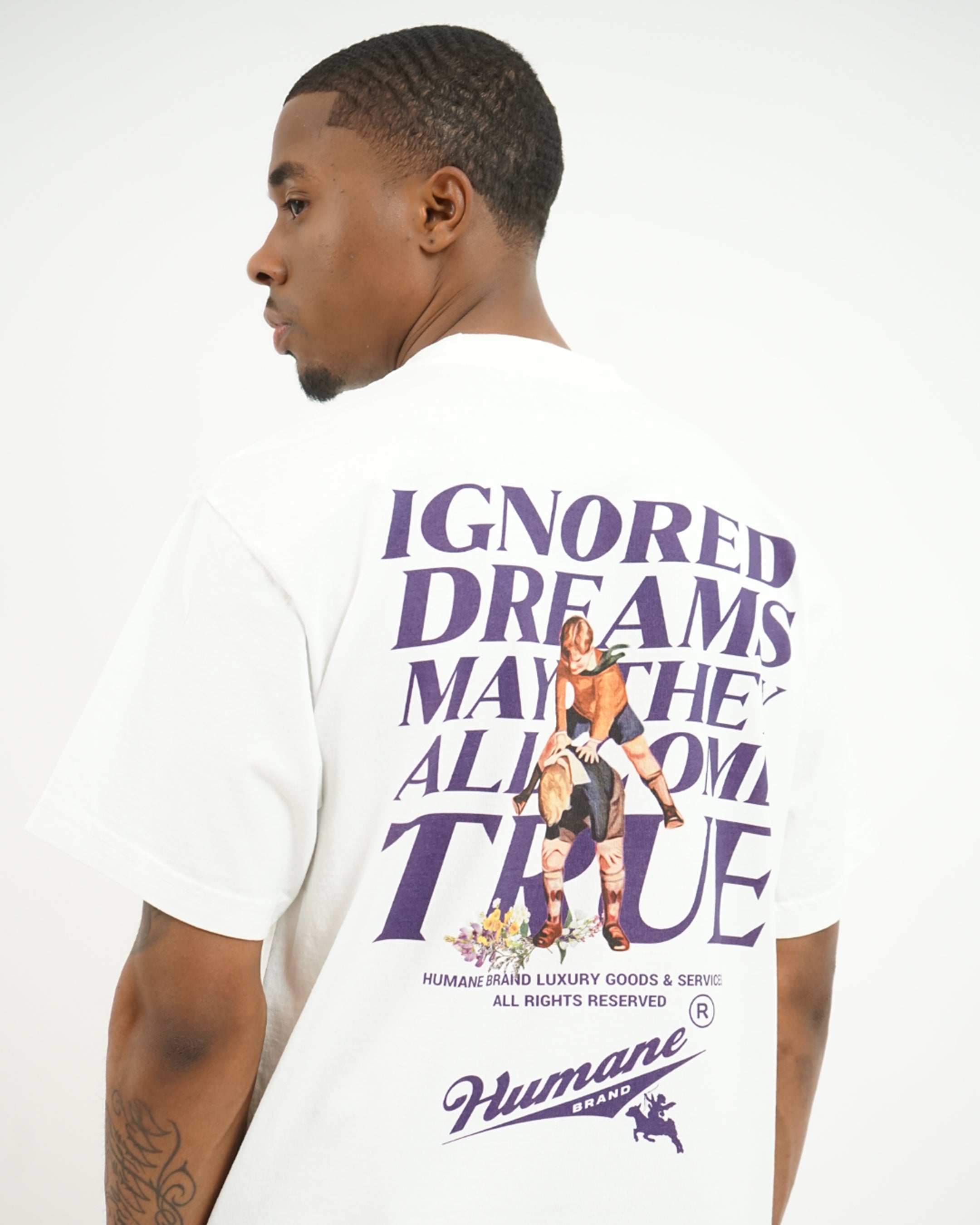HUMANE BRAND® Ignored Dreams White T-Shirt