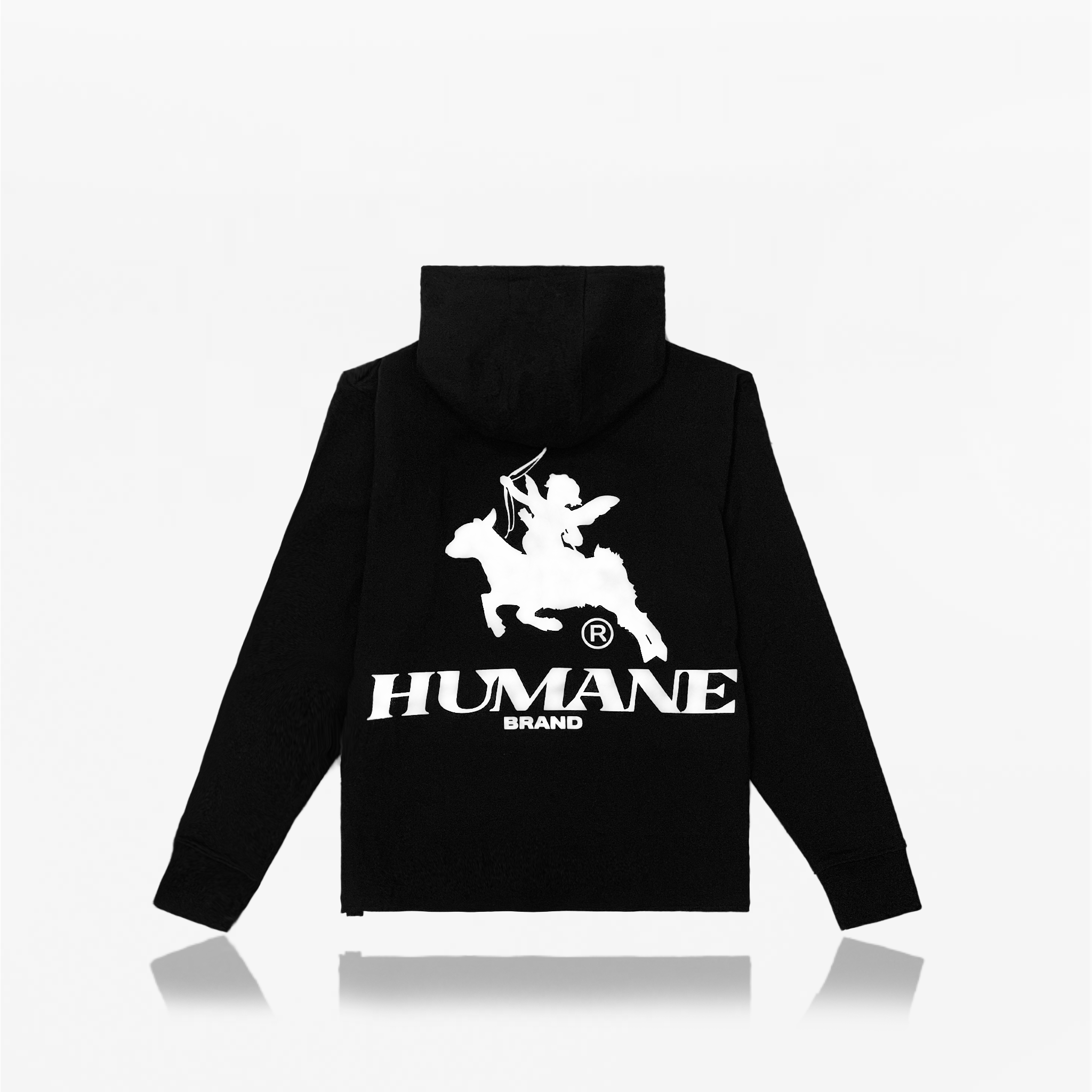 HUMANE BRAND® Logo Raw Edge Hoodie