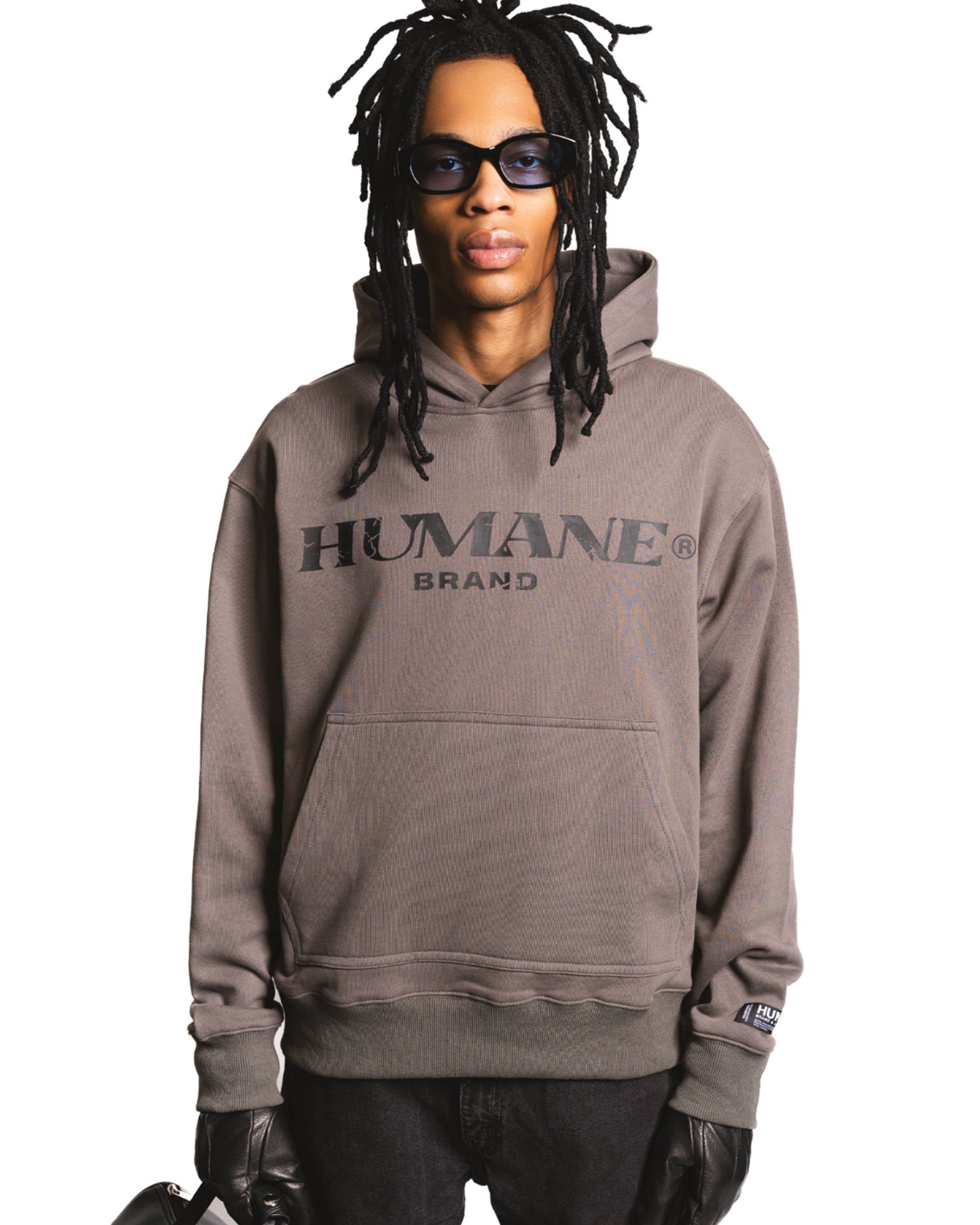 HUMANE BRAND® Graphite Grey Logo Hoodie