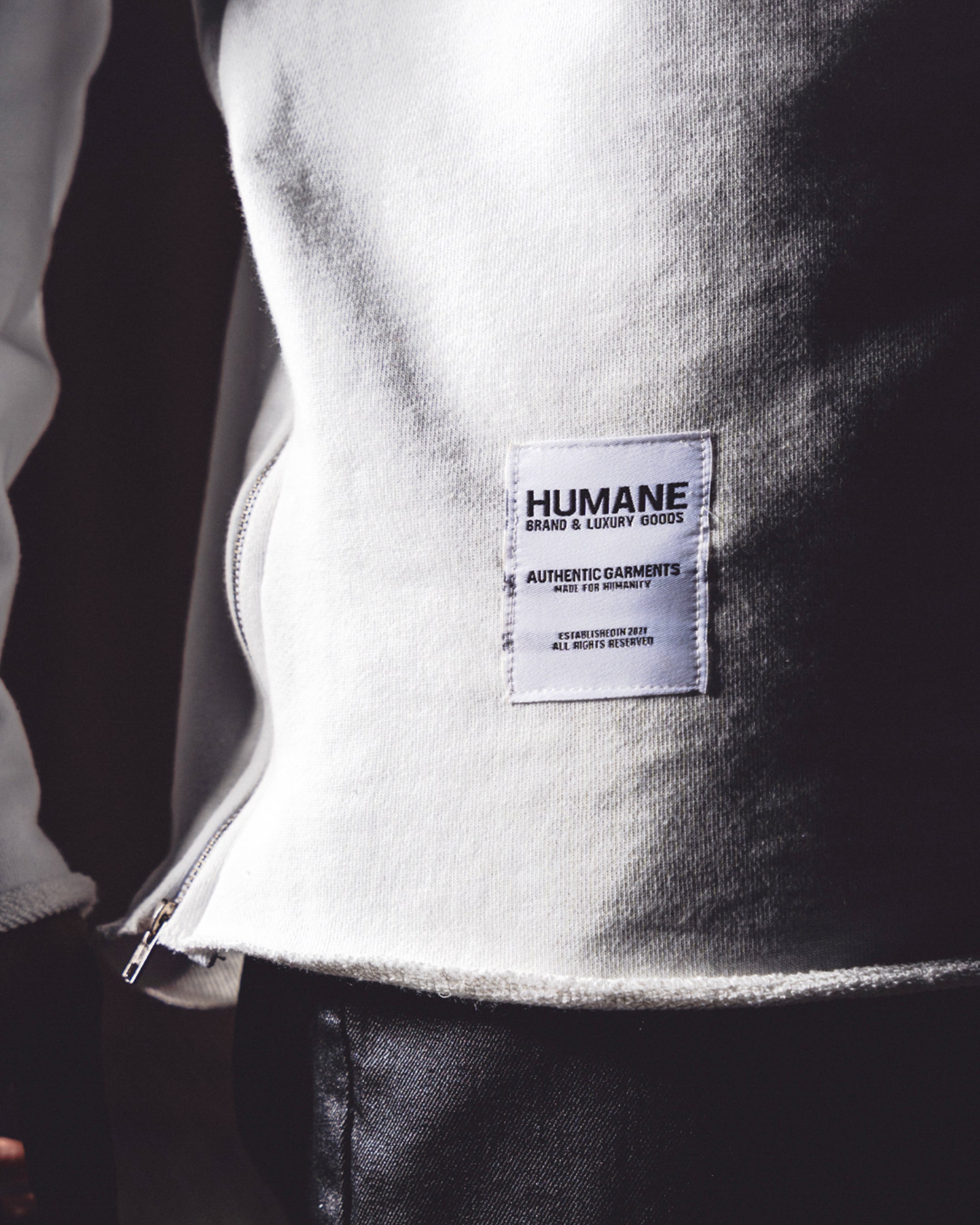 HUMANE BRAND® Garment Division Raw Edge Crew Neck