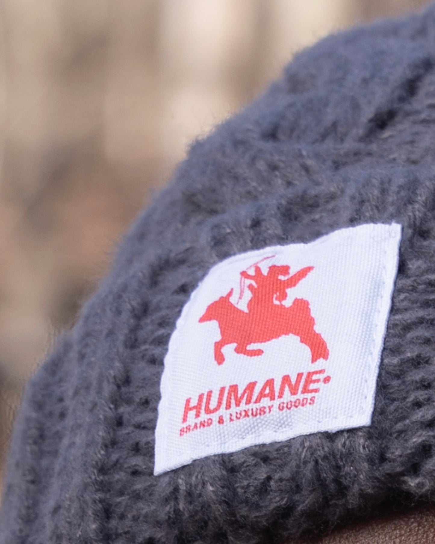 HUMANE BRAND® Grey Cable-Knit Beanie