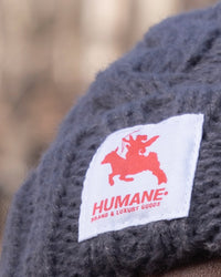 HUMANE BRAND® Grey Cable-Knit Beanie