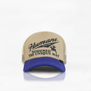 HUMANE BRAND® Tan & Purple Unique Trucker Hat