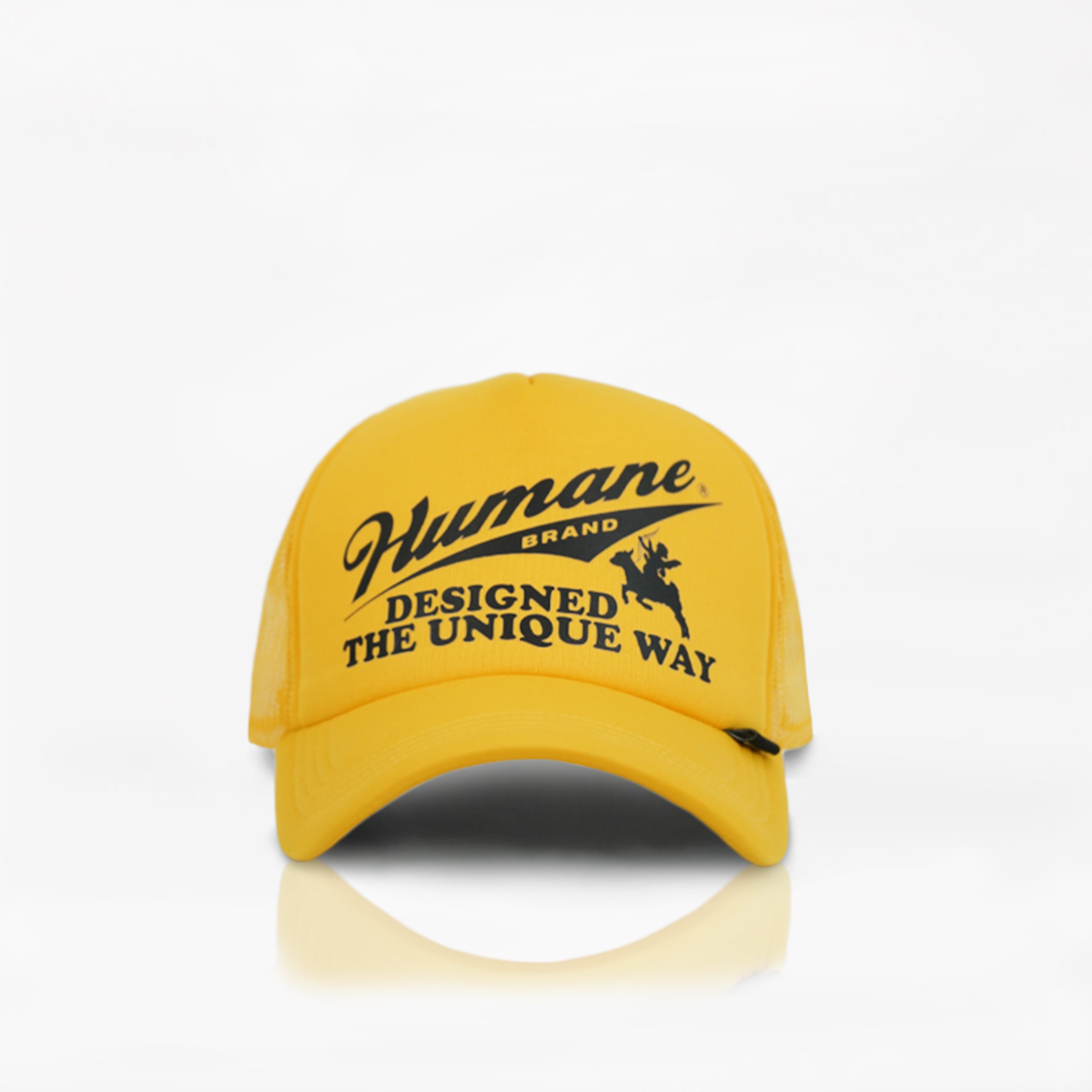 HUMANE BRAND® Yellow Unique Trucker Hat