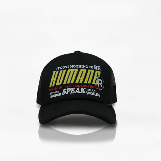 HUMANE BRAND® Black & Yellow Actions Trucker